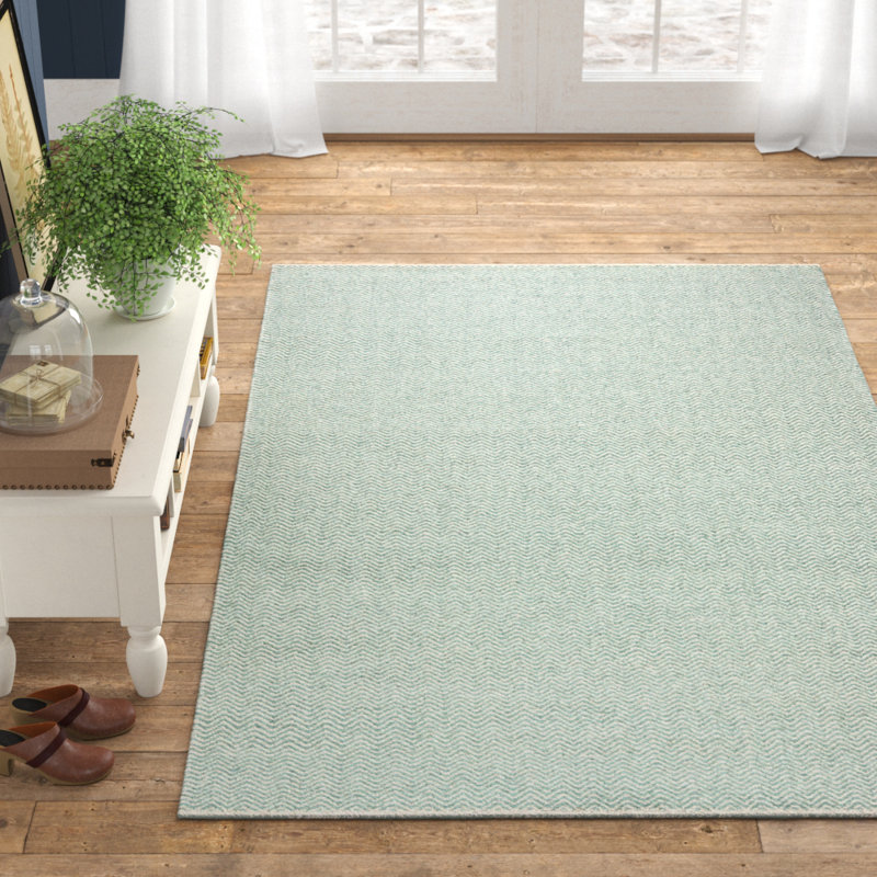 Ava Handmade Wool Green Area Rug & Reviews Birch Lane